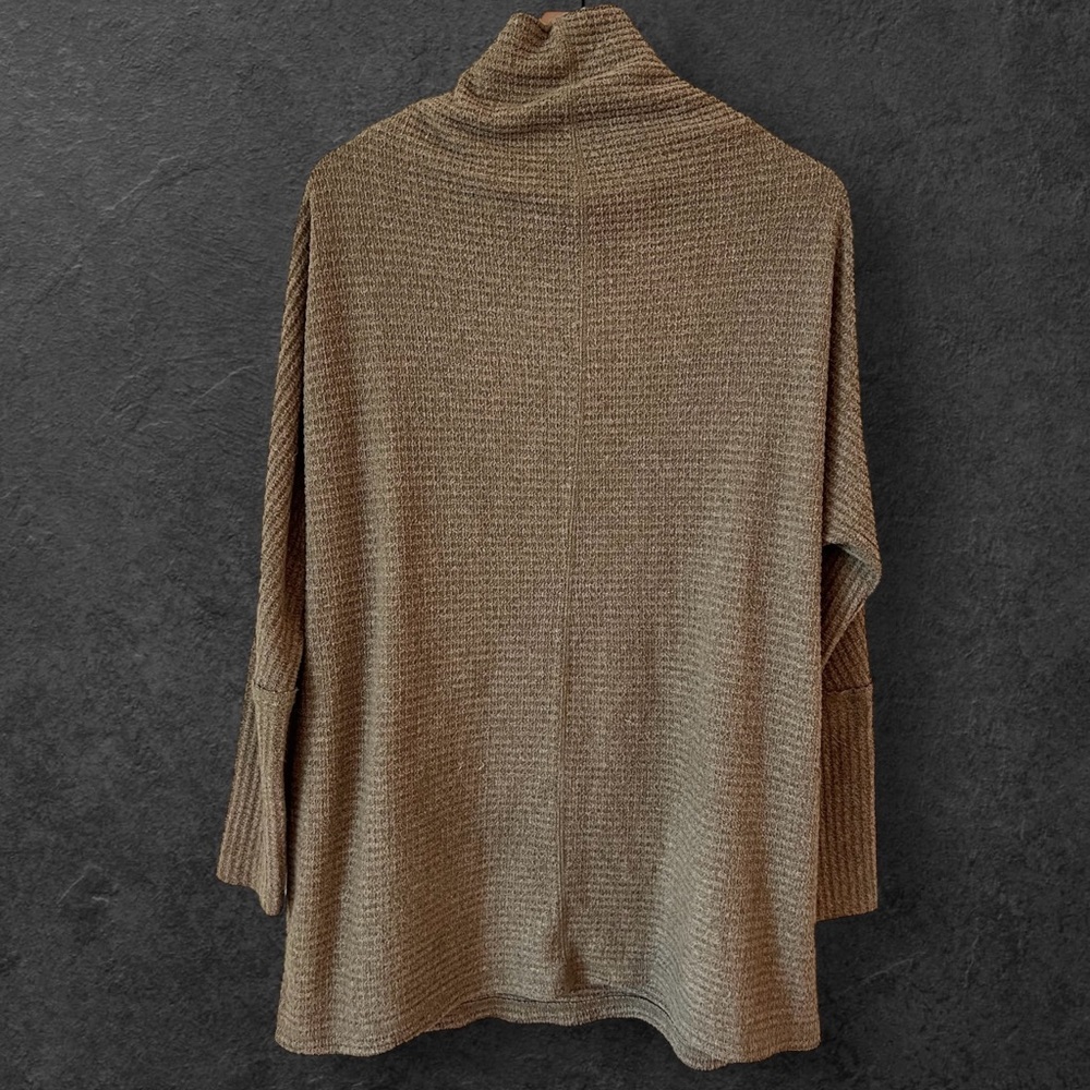 We The Free Kitty Slouchy Waffle Knit Olive Green Tunic Oversized Sweater Size S - Picture 12 of 15